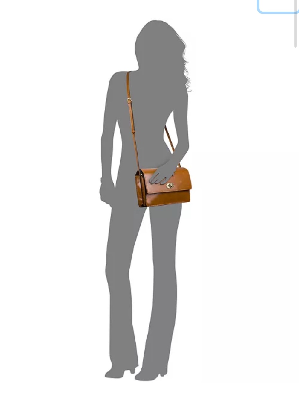 Patricia Nash Vintage Tan Leather Crossbody Bag & 4 tone guitar strap - Picture 5 of 11